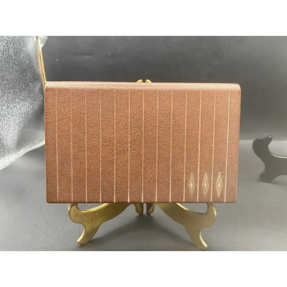 Vintage Farrington Genuine Men’s Jewelry Box Mid Century Case Tie Bar/Cuff Link